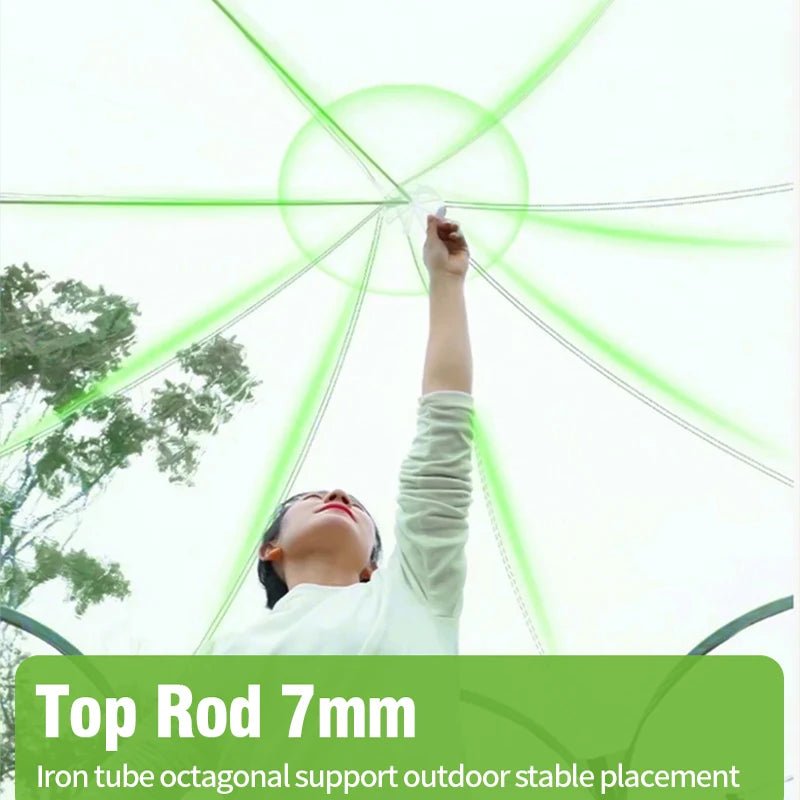 Starry Sky Camping Dome Tent, 4-8 Person, Wind/Rainproof, Quick Setup - silverfoxgoods